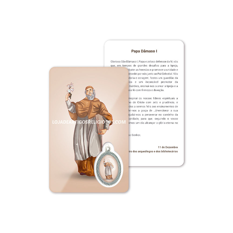Biglietto con preghiera di Papa Damaso I 1