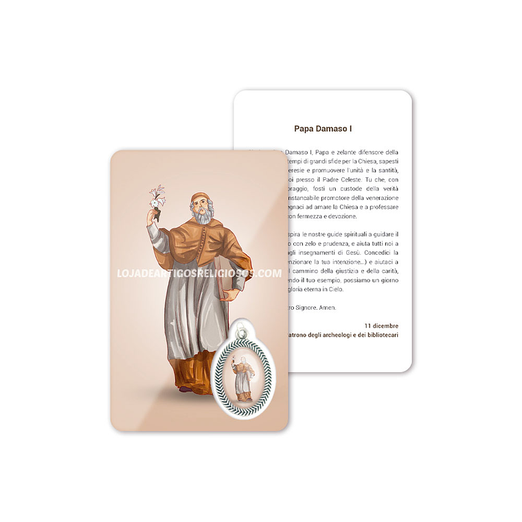 Biglietto con preghiera di Papa Damaso I 3