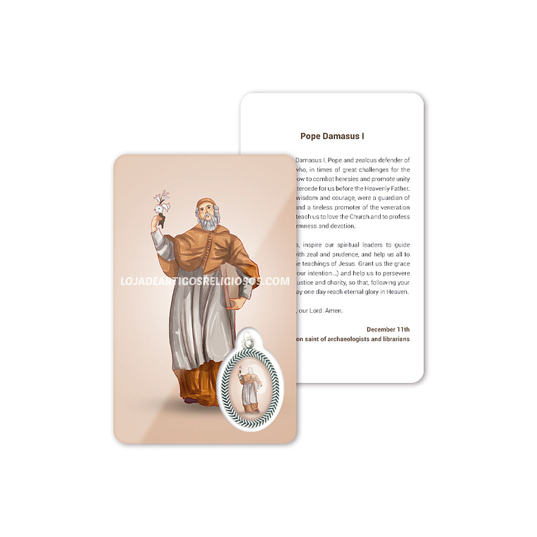 Biglietto con preghiera di Papa Damaso I 4