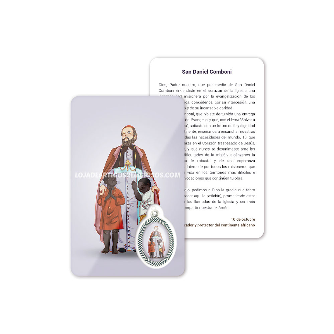 Biglietto con preghiera di San Daniele Comboni 2