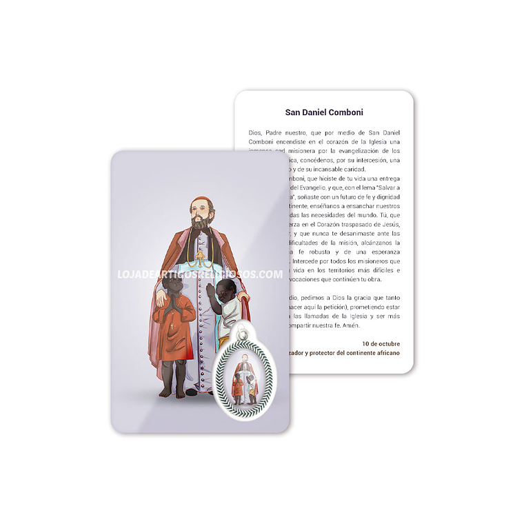 Biglietto con preghiera di San Daniele Comboni 2