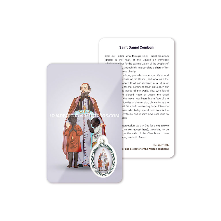 Biglietto con preghiera di San Daniele Comboni 4