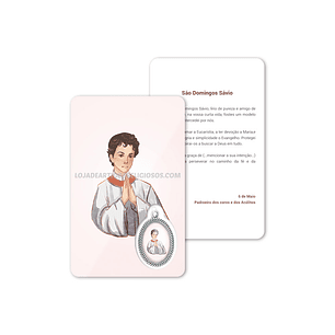Saint Dominic Savio prayer card