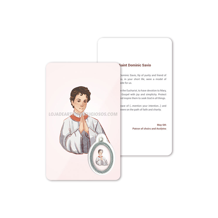 Saint Dominic Savio prayer card 3