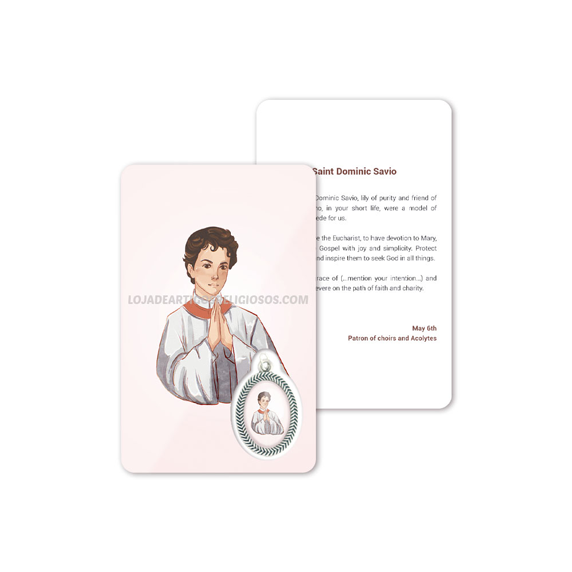 Saint Dominic Savio prayer card 4