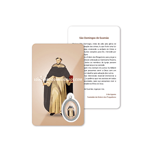 Saint Dominic de Guzmán prayer card