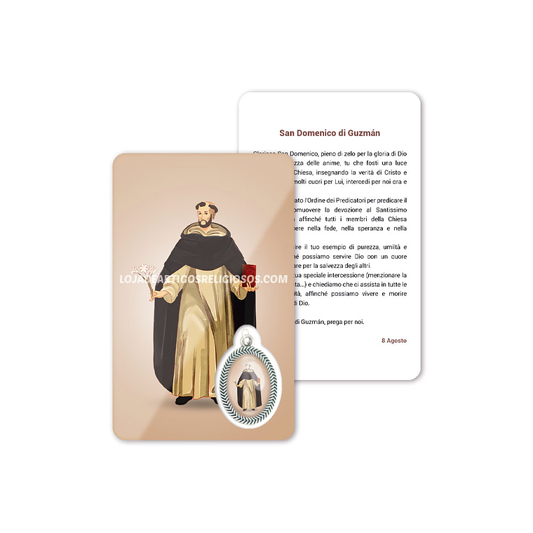 Cartão com oração de São Domingos Gusmão 3