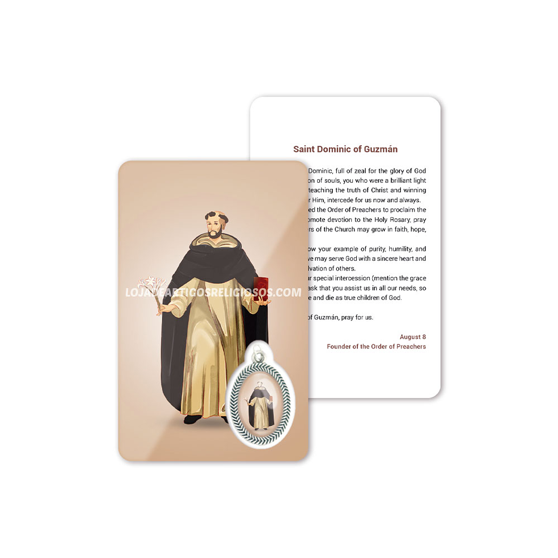 Cartão com oração de São Domingos Gusmão 4