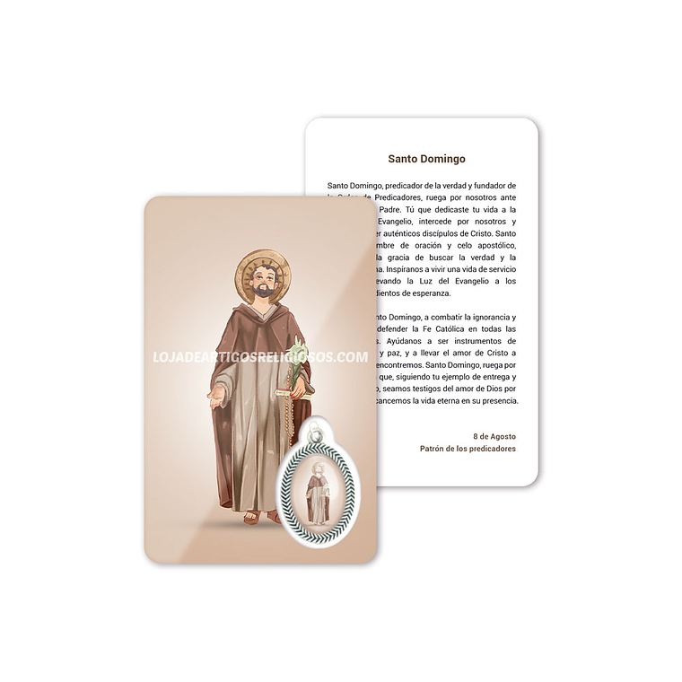 Cartão com oração de São Domingos 2