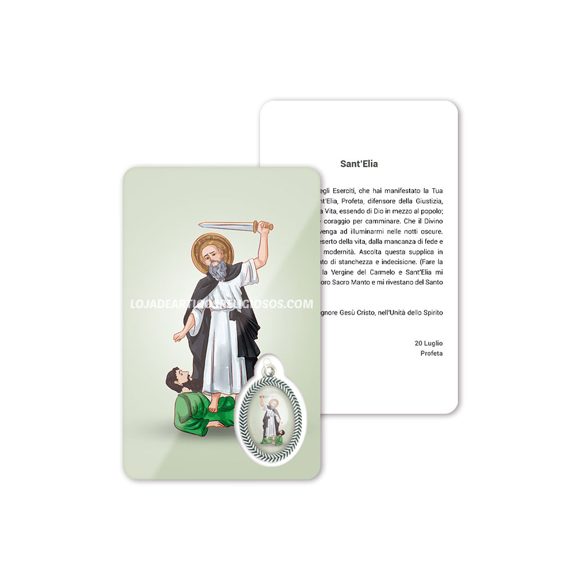 Saint Elijah prayer card 3