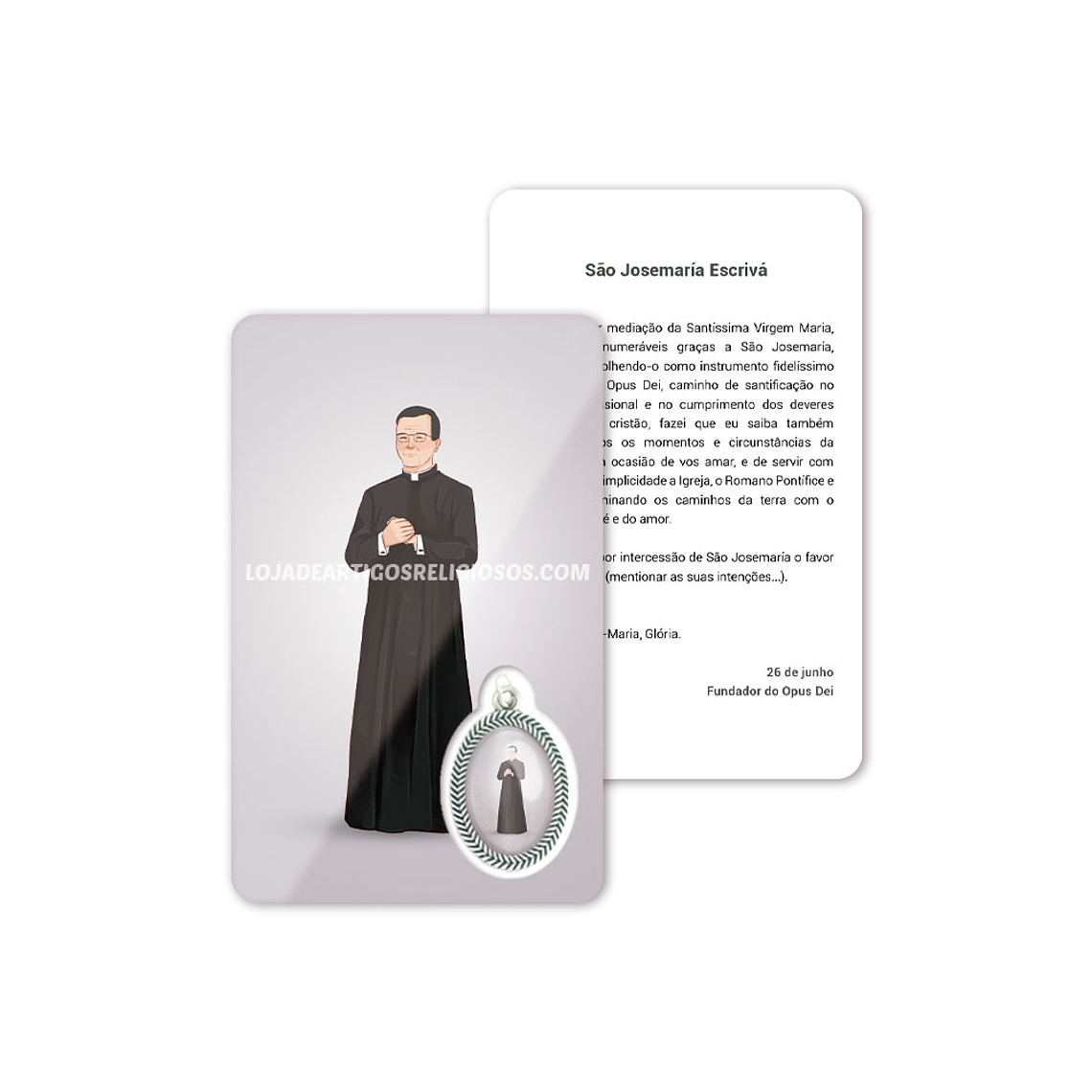 Cartão com oração a São Josemaría Escrivá 1