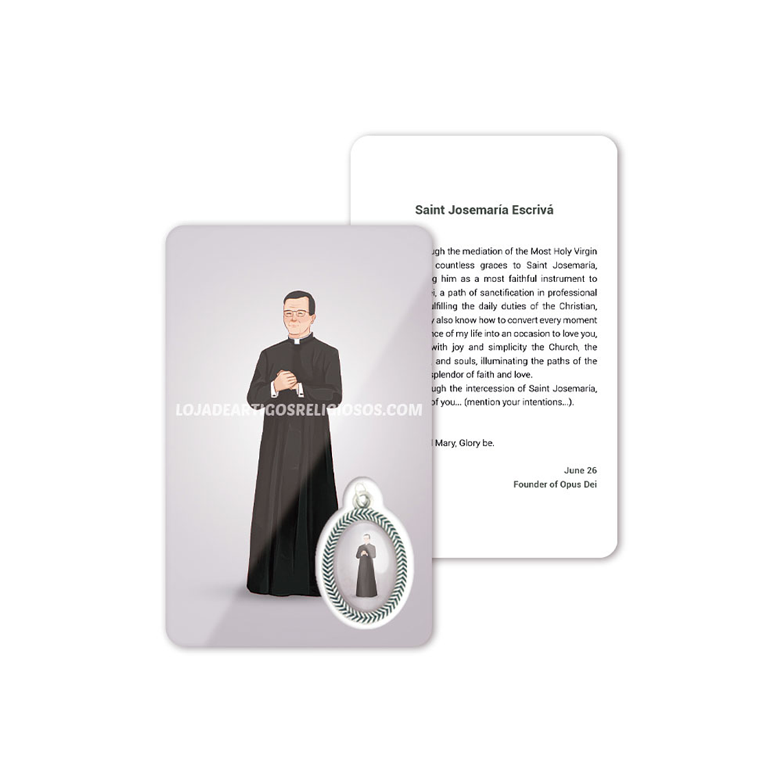 Cartão com oração a São Josemaría Escrivá 4