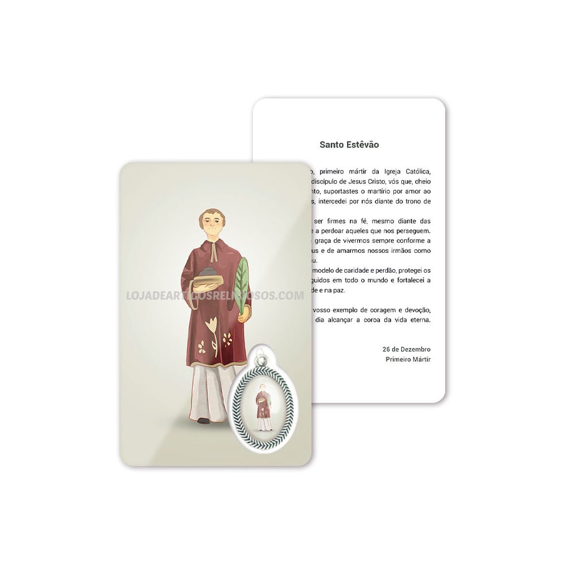 Saint Stephen prayer card 1