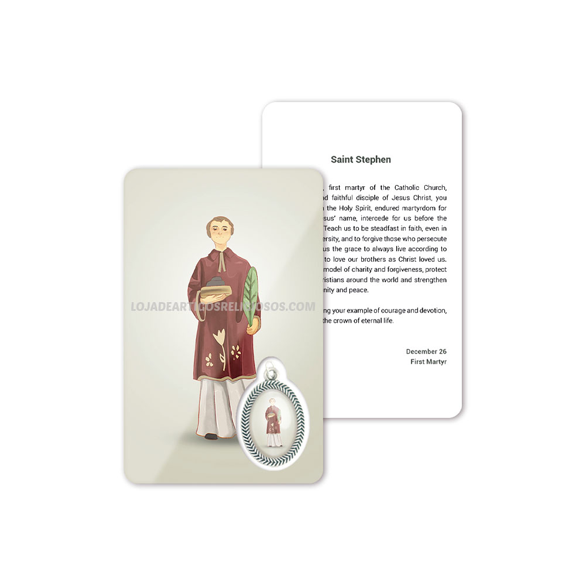 Saint Stephen prayer card 4