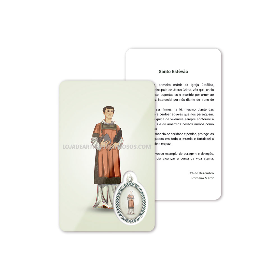 Saint Stephen prayer card 1