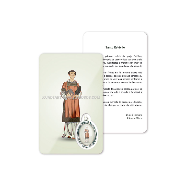 Saint Stephen prayer card 1