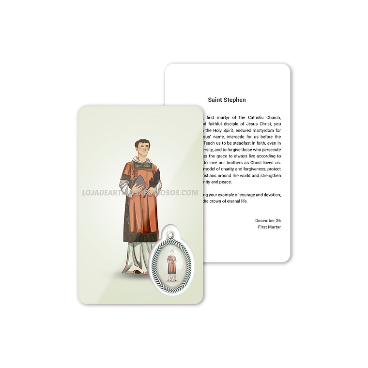 Saint Stephen prayer card 4