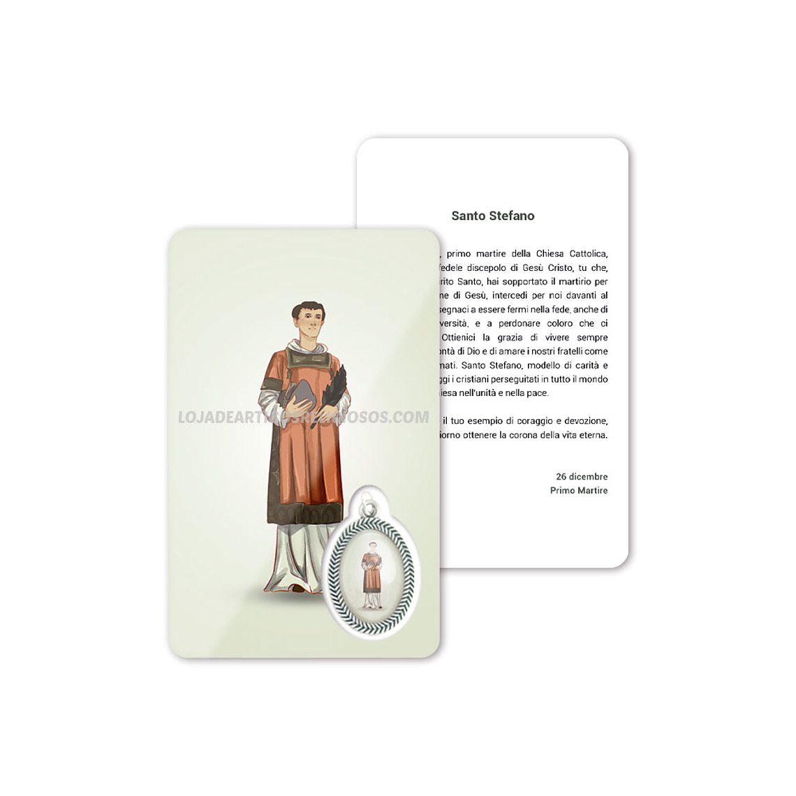 Saint Stephen prayer card 3
