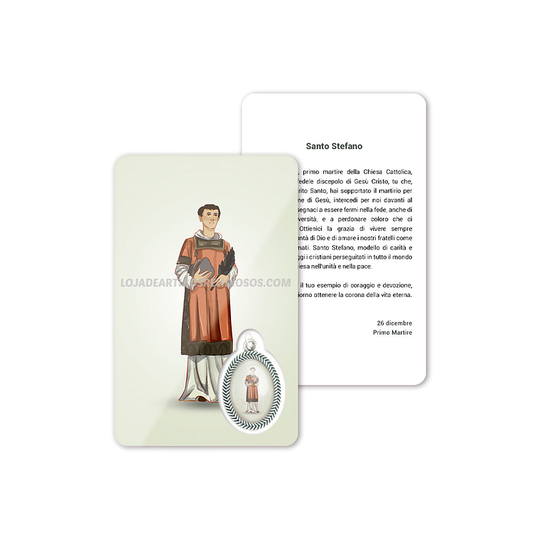 Saint Stephen prayer card 3