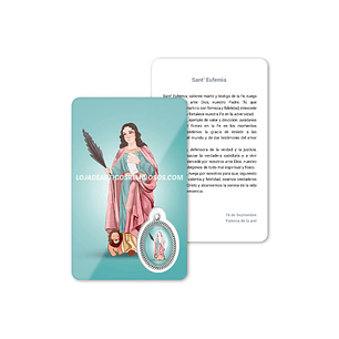 Biglietto con preghiera di Sant'Eufemia