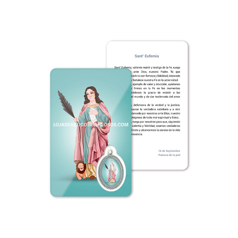 Biglietto con preghiera di Sant'Eufemia 2