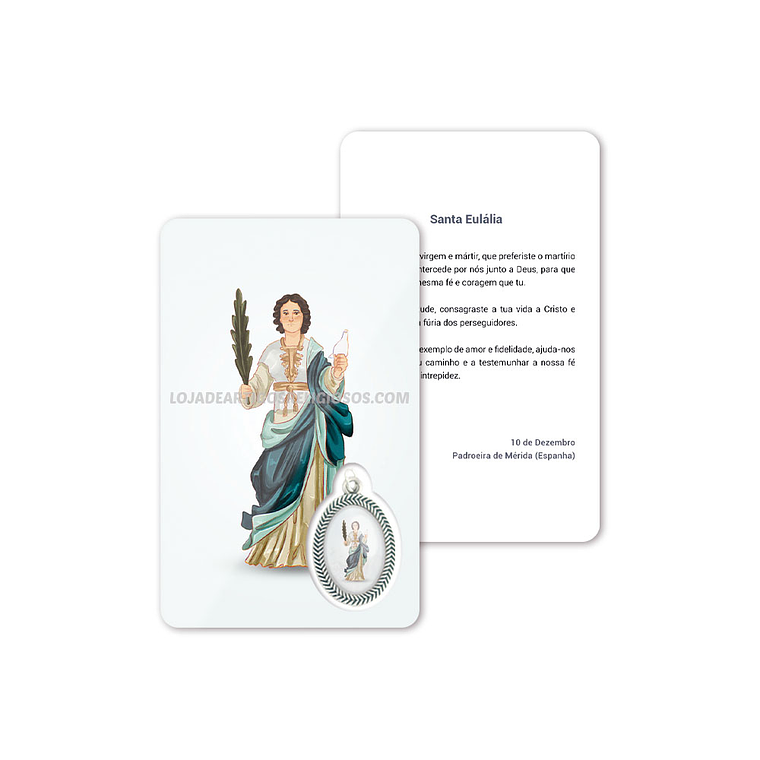 Tarjeta con oración de Santa Eulalia 1