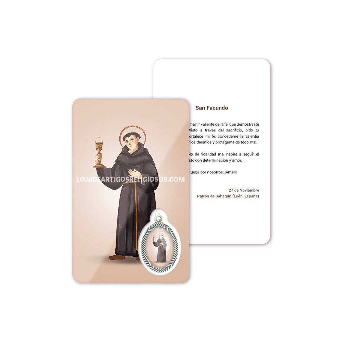 Saint Facundus prayer card 2