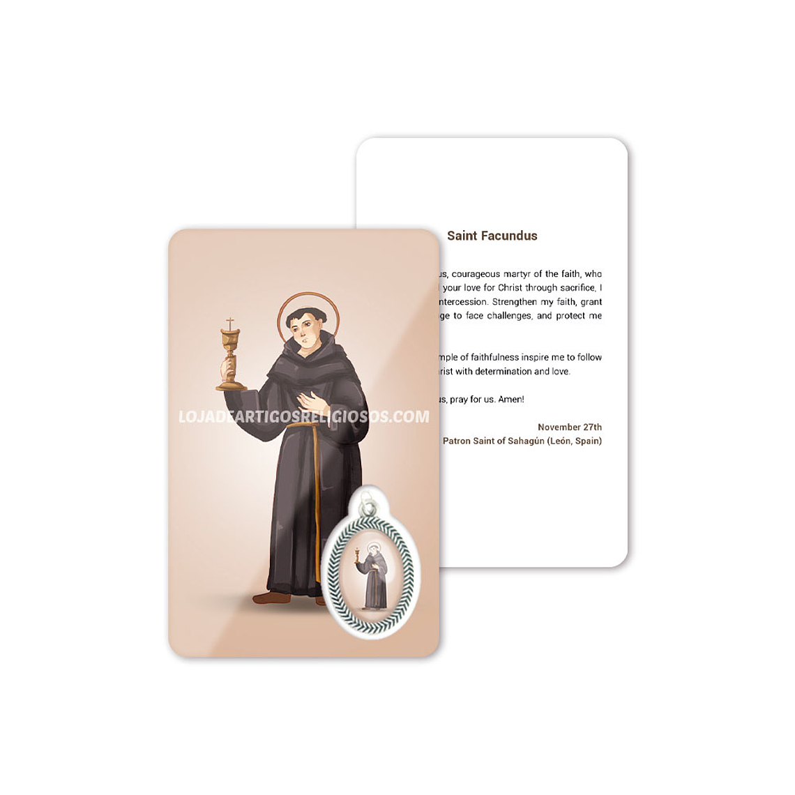Saint Facundus prayer card 4
