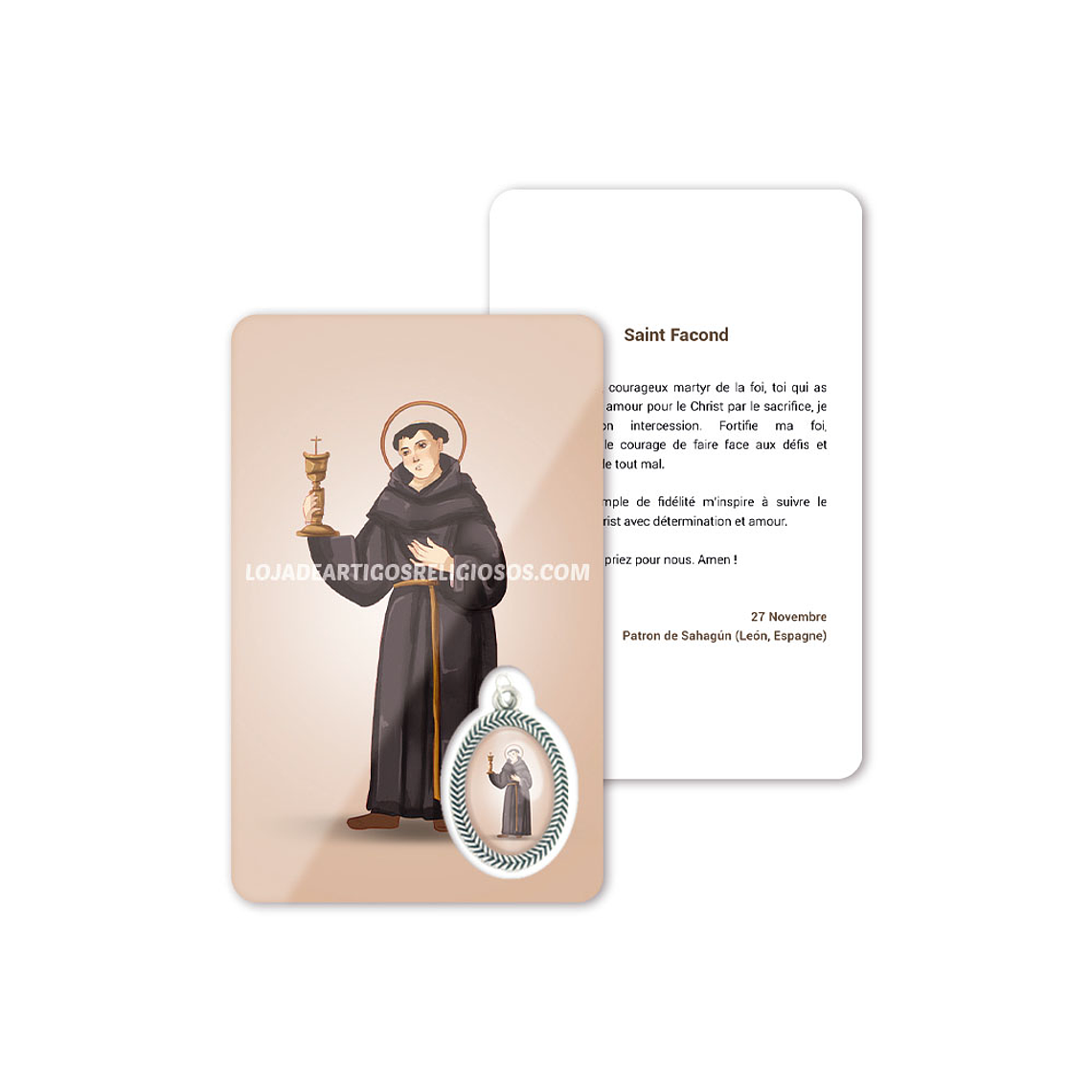 Saint Facundus prayer card 5