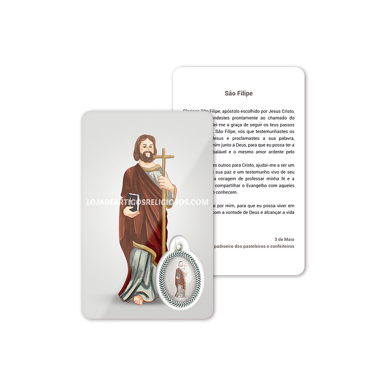 Cartão com oração de São Filipe 1