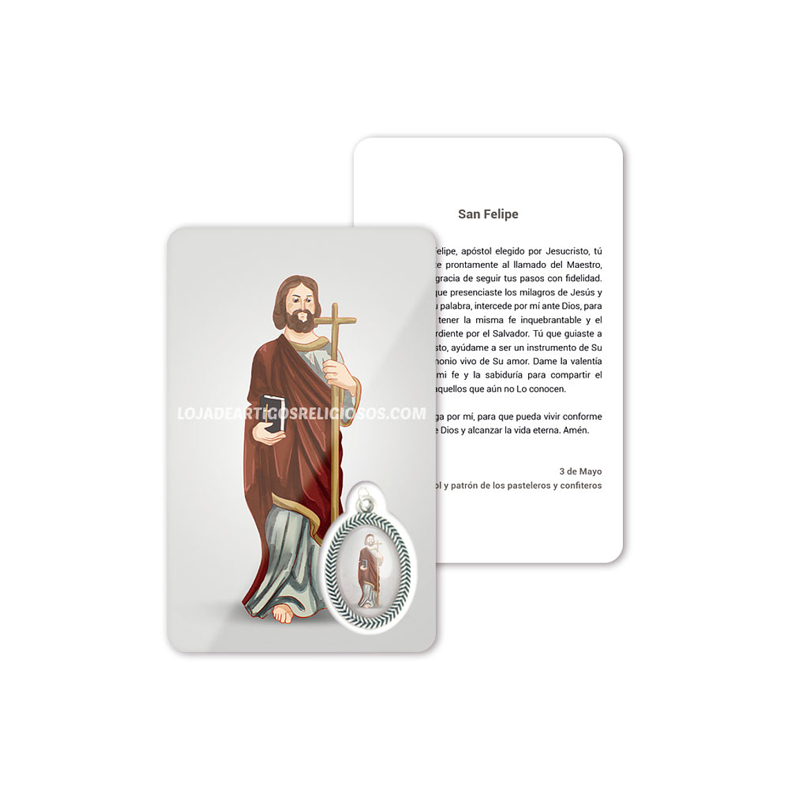 Cartão com oração de São Filipe 2
