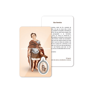 Biglietto con preghiera di San Genesio