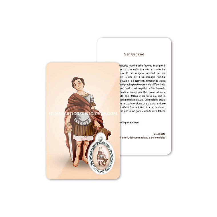 Cartão com oração de São Genésio 3