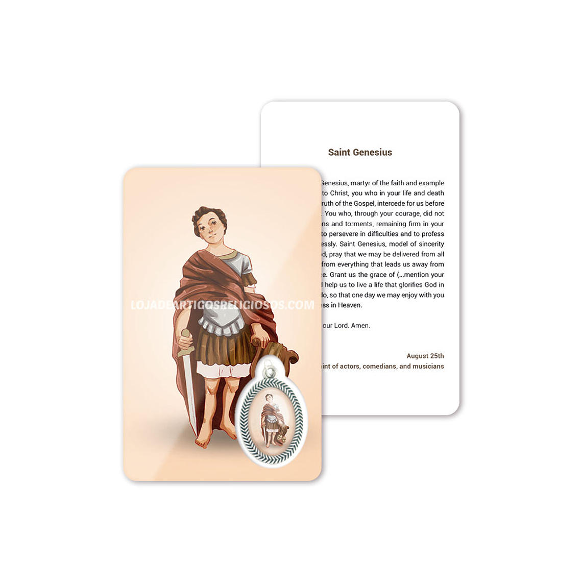 Cartão com oração de São Genésio 4