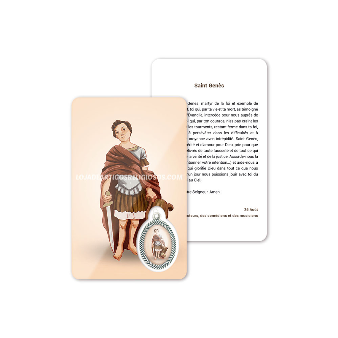 Cartão com oração de São Genésio 5