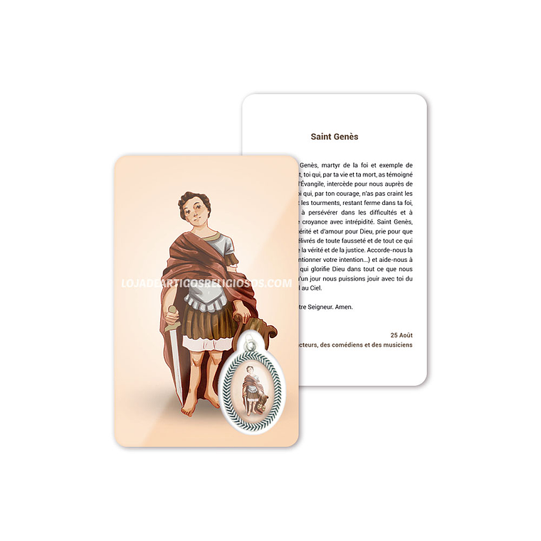 Cartão com oração de São Genésio 5