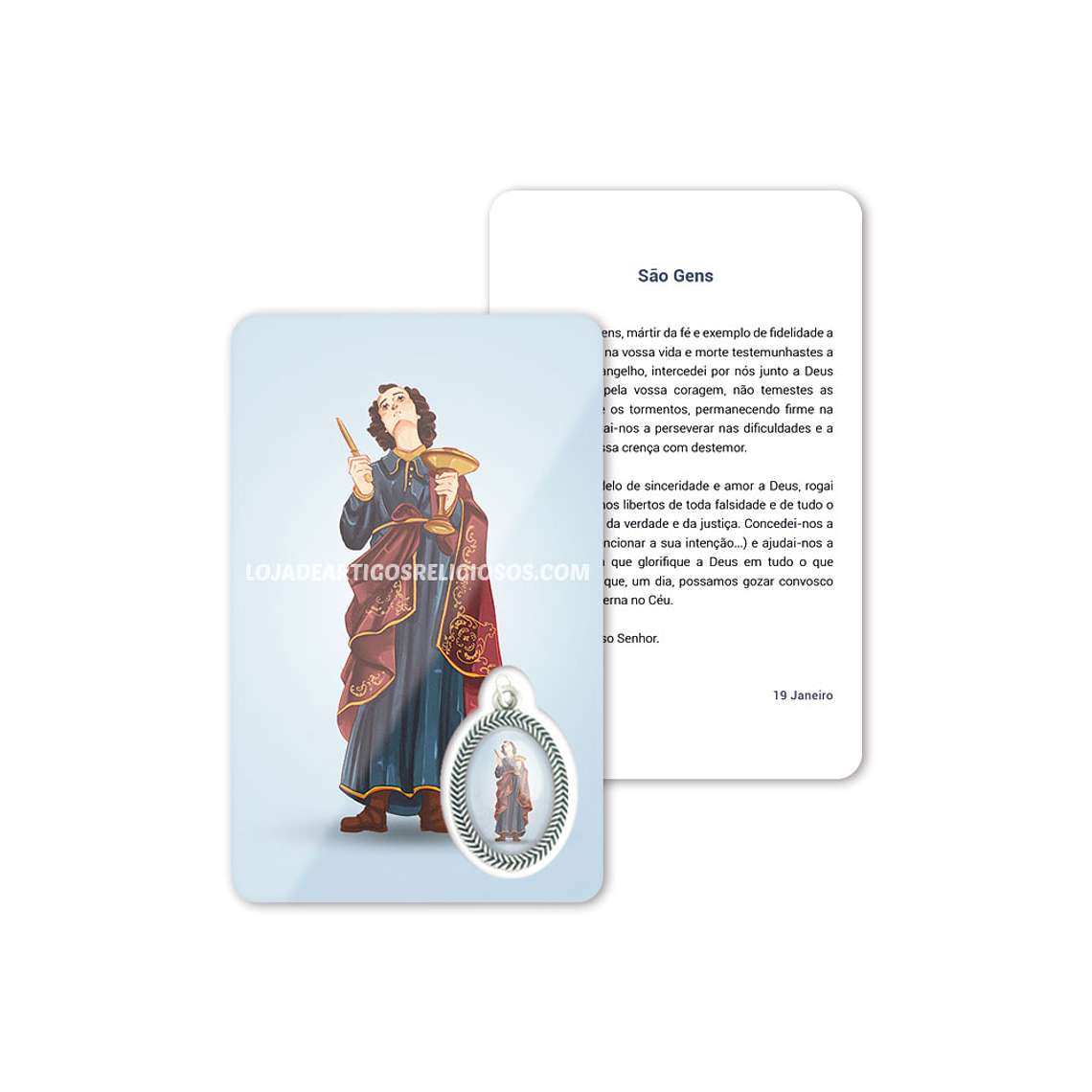 Biglietto con preghiera di San Gens 1