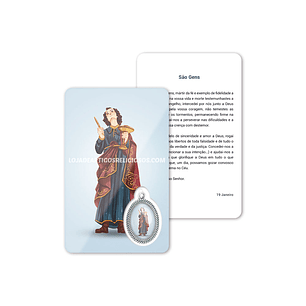 Biglietto con preghiera di San Gens