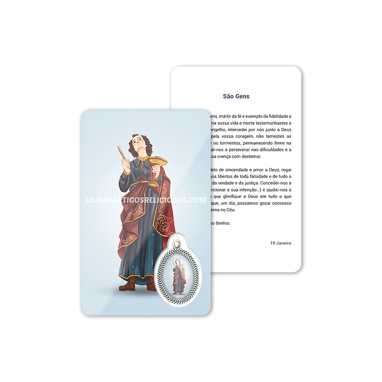 Biglietto con preghiera di San Gens 1