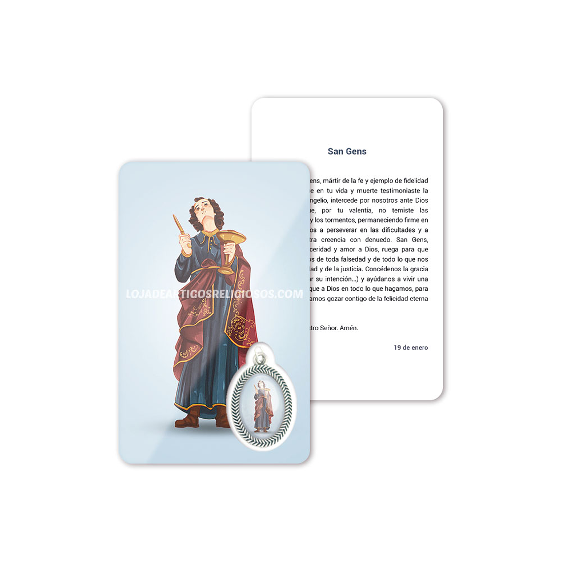 Biglietto con preghiera di San Gens 2