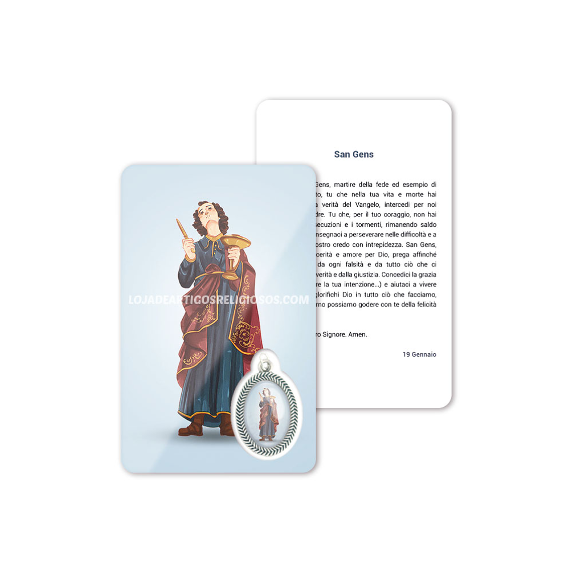 Biglietto con preghiera di San Gens 3