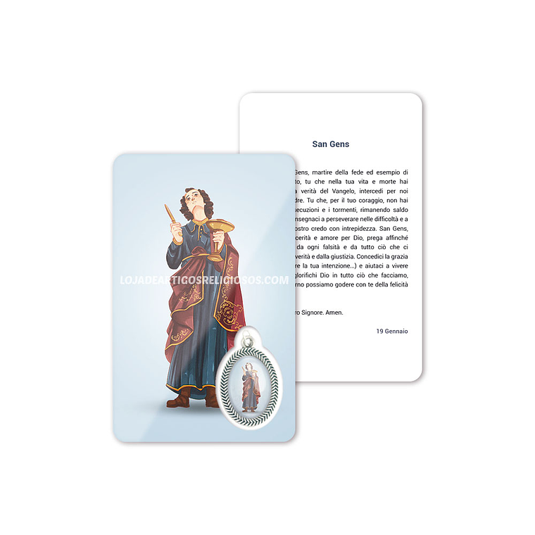 Biglietto con preghiera di San Gens 3