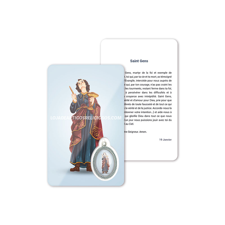 Biglietto con preghiera di San Gens 5