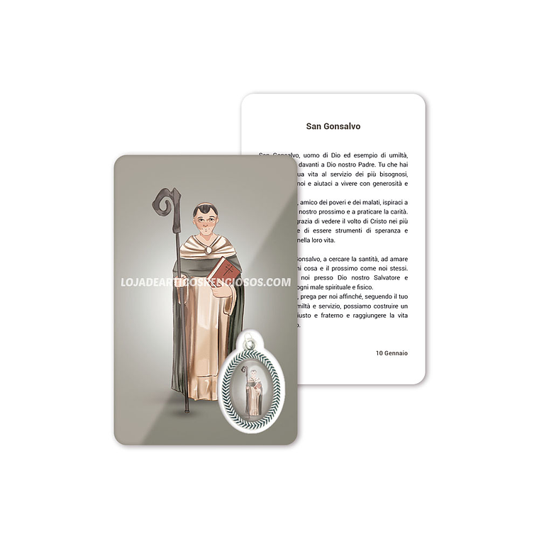 Cartão com oração de São Gonçalo 3