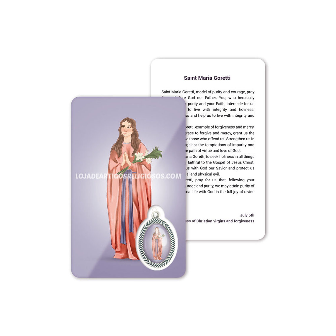 Saint Maria Goretti prayer card 4