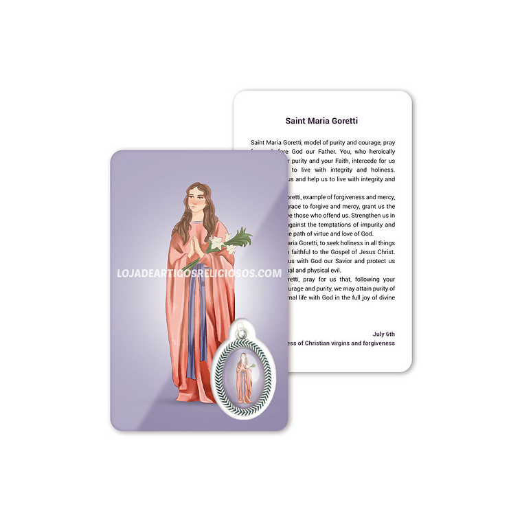 Saint Maria Goretti prayer card 4