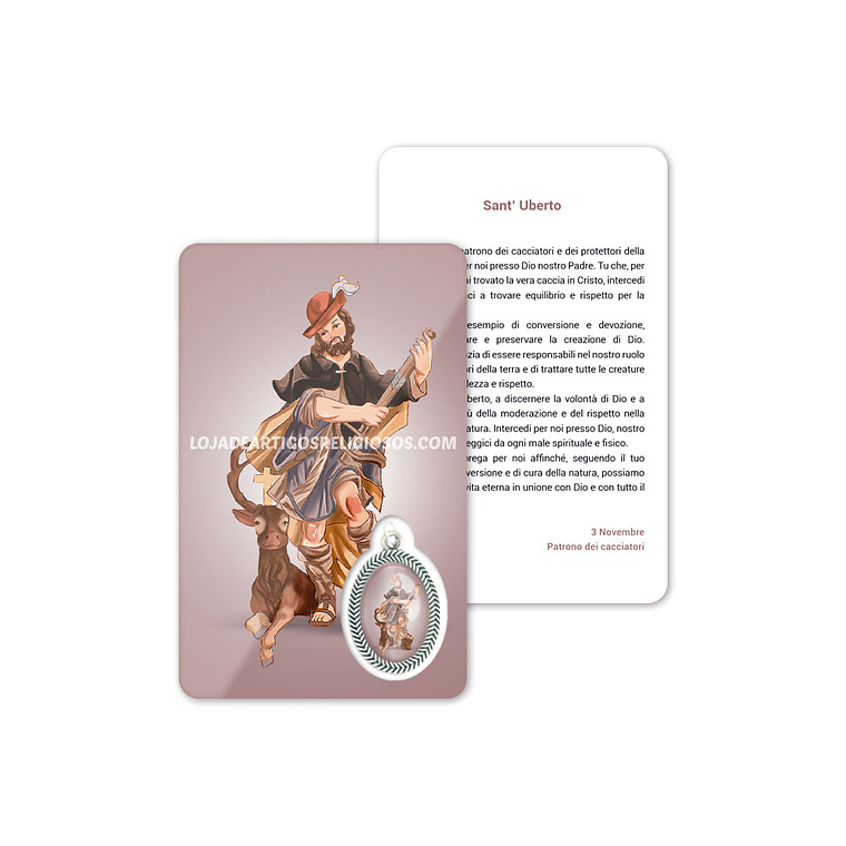 Saint Hubert prayer card 3