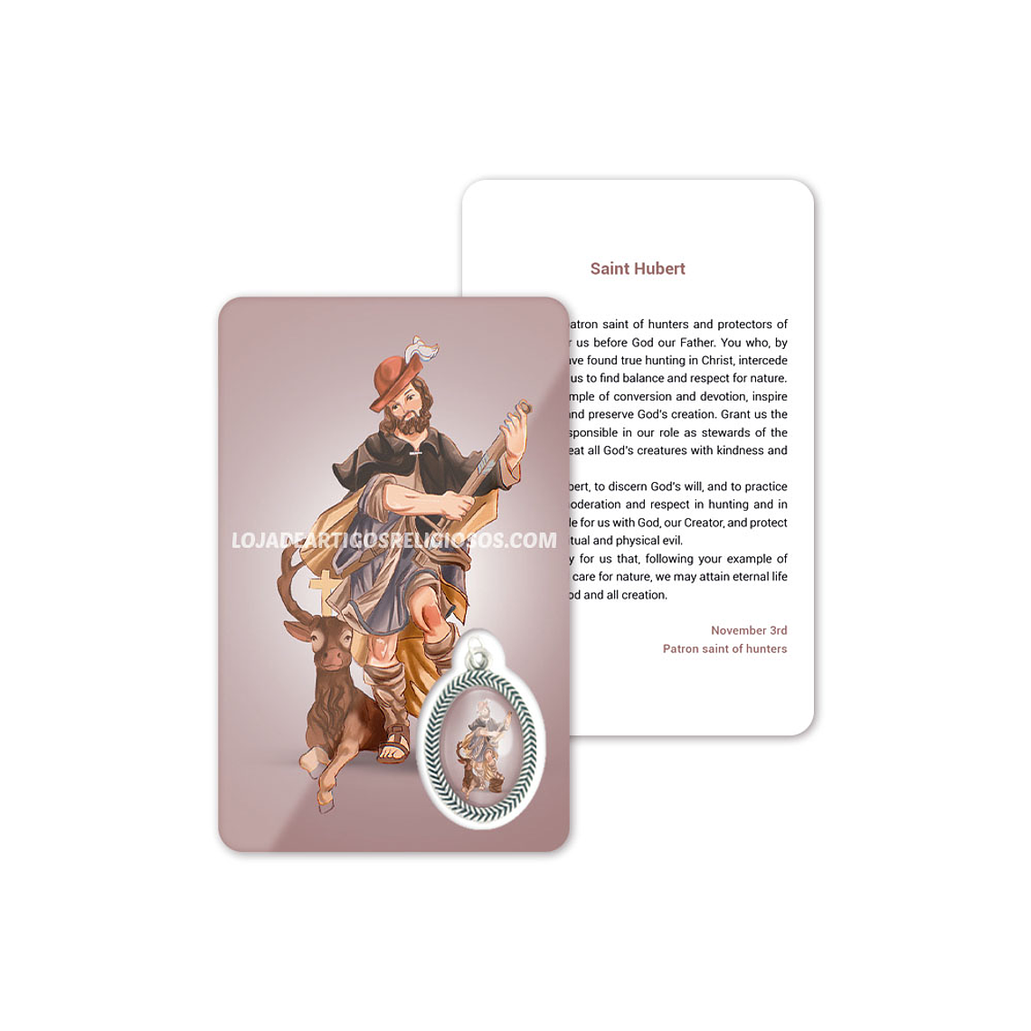 Saint Hubert prayer card 4