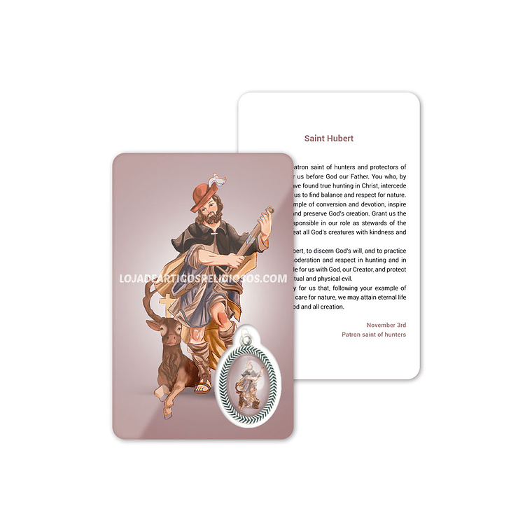 Saint Hubert prayer card 4