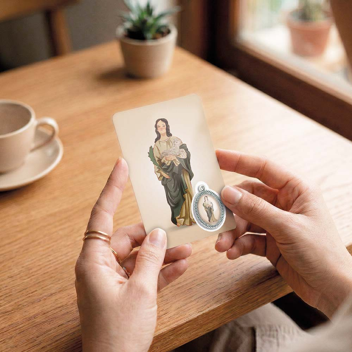 Tarjeta con oración de Santa Inés 6